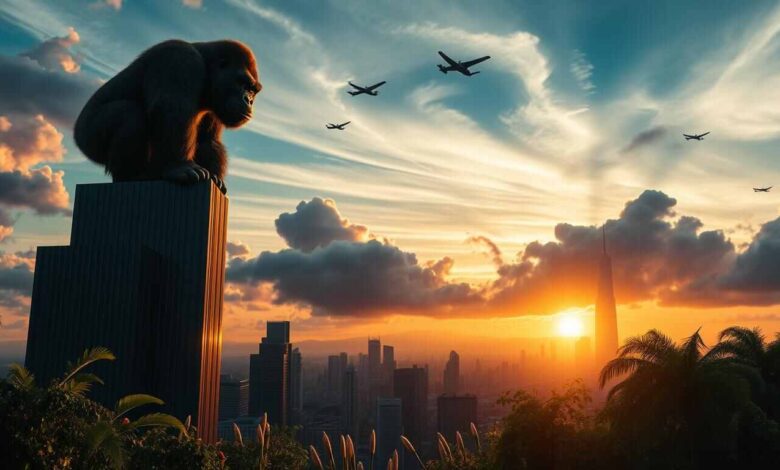king kong on the building
